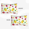 thumbnail image 4 of Binfone Strawberry and Lemon Standard Size Pillowcase, Long Staple Pure Cotton Envelope Closure Pillow Cover,20"x30", 4 of 9