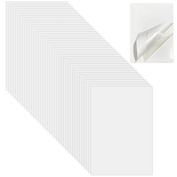 50 Pcs A4 Double Sided Adhesive Sheets, Sticky Paper for Crafts, Double Sided Tape Sheets, Transparent Sticky Paper, 11.7 x 8.3 in for DIY Projects Scrapbooking Cardmaking