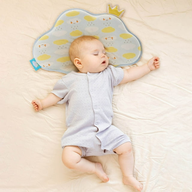 Xihbxyly Almohada de Cuna de Algodón de Malla Transpirable, Reposacabezas para Bebés y Niños Pequeños, Fresco En Verano, Cálido En Invierno, Cómodo para Cochecito, Soporte Ergonómico, 7.9 X 12.6 Pulg