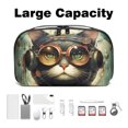 thumbnail image 3 of Cat Oxford Cloth Waterproof Travel Organizer Storage Pouch Cable Organizer Travel Charging Cord Organizer Case, 3 of 6