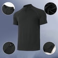 thumbnail image 5 of Luvrsol Mens Tshirt Heavyweight Solid Crew Neck Basic Tee Breathable Cotton Blend Work Shirts S-3XL, 5 of 6