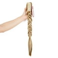 thumbnail image 2 of LELINTA Fishtail Braid Ponytail Extension Clip in/on Hair Chignon Braid Fishtail Plait Ponytail Dark Black Ginger Brown Mix, 2 of 3