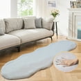 thumbnail image 7 of Latepis Faux Rabbit Fur Rug Washable Runner Rugs for Bedroom Grey Fluffy Rug for Living Room Non Slip Faux Fur Rug for Hallway 2x6, 7 of 7