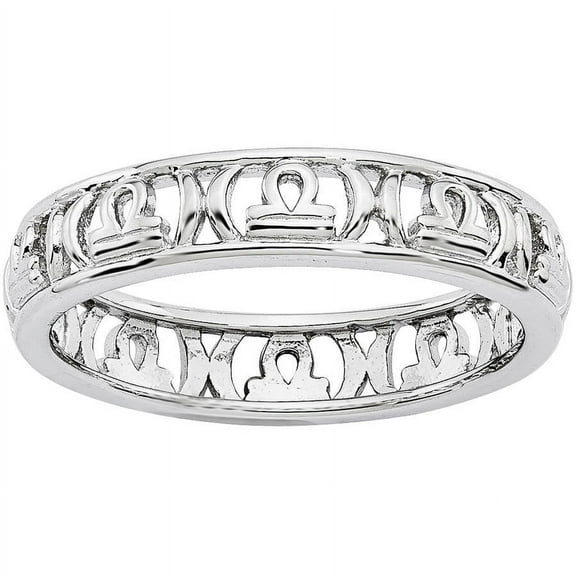 Sterling Silver Libra Zodiac Ring