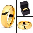 thumbnail image 4 of Tungsten California The Golden State Band Ring 7mm Men Women Comfort Fit 18k Yellow Gold Dome Polished, 4 of 4
