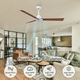 thumbnail image 5 of Matthews Fan Company AK-MWH-WN 42 Alessandra 42” Matte White Ceiling Fan with 3 Walnut Blades, Remote Control, Indoor/Outdoor Wet Rated, 5 of 6