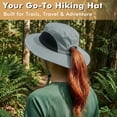 thumbnail image 2 of Outdoor Wide Brim Sun Hats Blocking UV Protection Cap UPF 50+ Foldable Mesh Net for Finishing, Hiking, Camping by Solari, 2 of 6