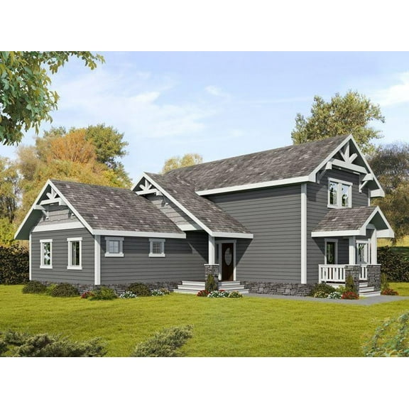 001-2161: Northwest Mountain 2 Bed, 2 Bath Luxury Home Plan, 2468 Sq Ft: Full Blueprints with License to Build by Home Plan Marketplace - Lesuto