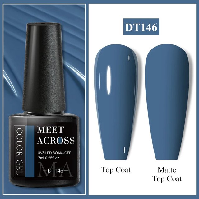 MEET ACROSS-esmalte de uñas en Gel, 7ml, primavera, 140 colores para decoración de otoño, capa superior mate semipermanente, barniz de Gel UV para arte de uñas