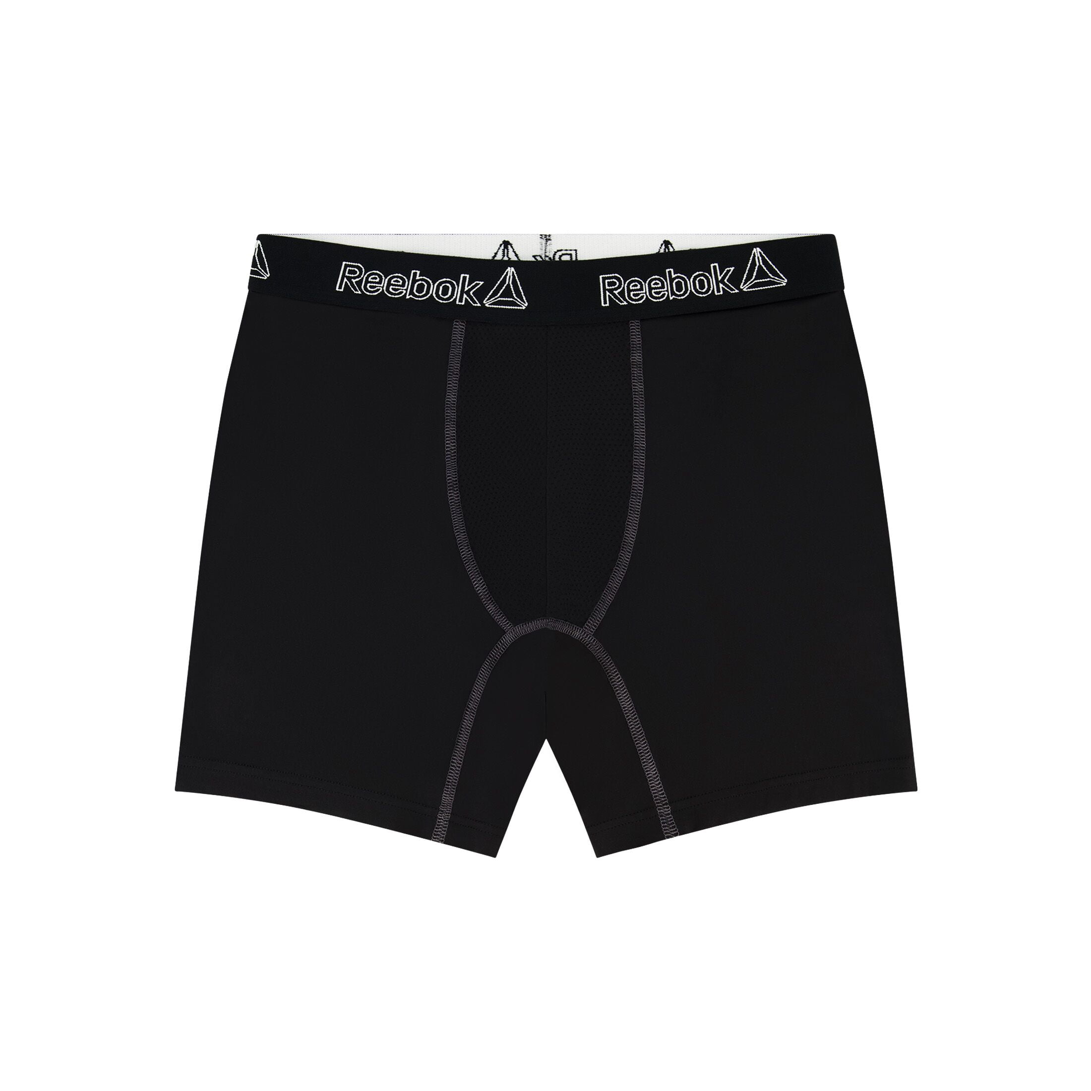 Reebok Men's Featherweight Performance Regular Leg Boxer Briefs, 4 pack Sizes S-XL