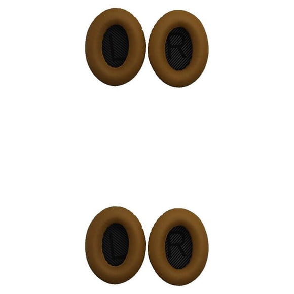 Injueey 1 par de almohadillas para los oídos, almohadillas profesionales de cuero, repuesto de esponja para auriculares Bose QC35, color caqui Caqui+Negro 2Conjunto
