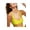 Yellow, variant on Womens Juniors Ribbed Square Neck Bikini Swim top