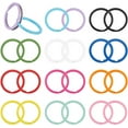 thumbnail image 1 of 36 llaveros de hierro pintado en 12 estilos diferentes: llaveros redondos de metal con diseño de arcoíris y llaveros planos de colores., 1 of 4