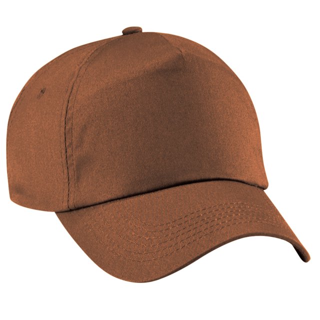 Beechfield - Gorra/Visera Básica - 5 paneles (Castaño)
