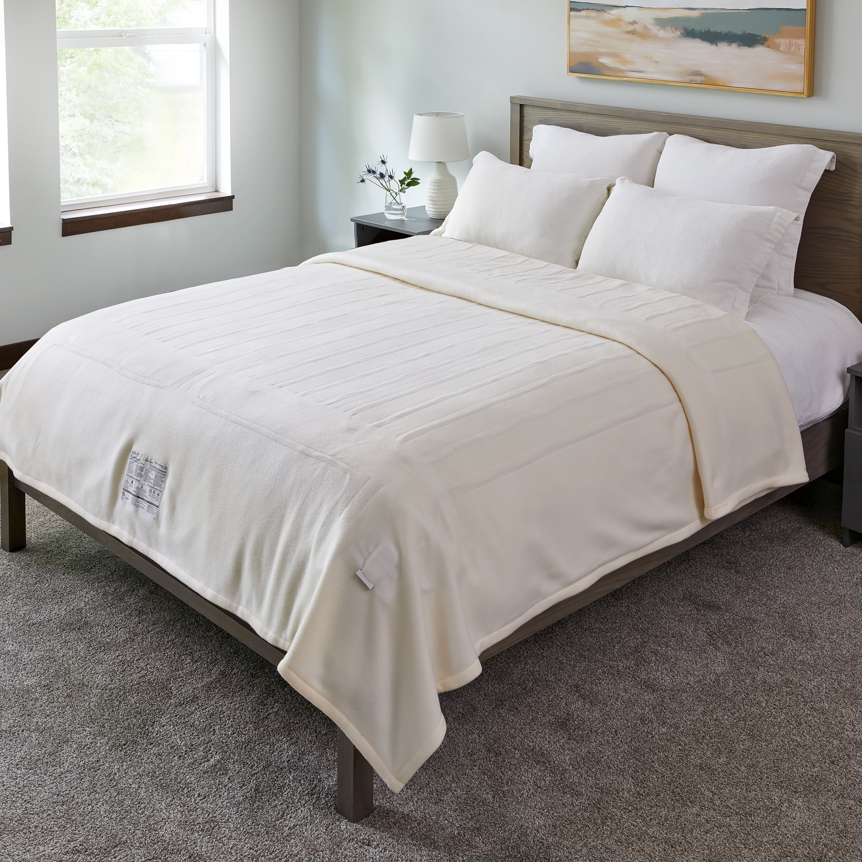Sunbeam Cream Ultrafleece Heated Blanket - King