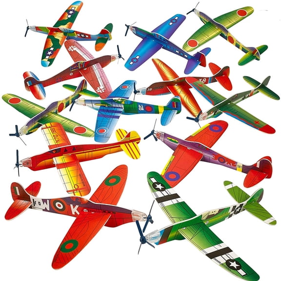12PCS DIY Hand Throw Flying Glider Planes Kids Outdoor Games Polystyrene Plane Glider Fun and Cheap Toys