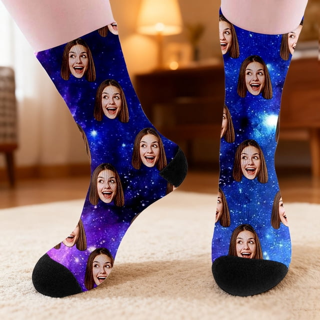 Cosmic Star Print Socks For Everyday Comfort In Home And Casual Wear Night Sky Pattern Stockings For All Seasons
