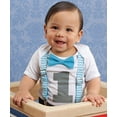 thumbnail image 6 of Noah's Boytique Baby Boys First Birthday Turquoise Chevron Outfit 6-12 Months, 6 of 7