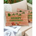 thumbnail image 6 of Christmas Sled Elk Throw Pillow Cover,Red Striped Rustic Winter Farmhouse Rectangle Decorative Pillow Case Protector Soft Cushion Cover Lumbar Pillowcase for Couch Sofa Bedroom Car Decor 16x24 Inch, 6 of 8