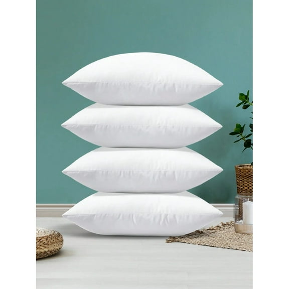 4pcs Throw Pillow Inserts, Halloween Decor ,Down Alternative Pillow Core,Soft Cushion Inner, White Decorative Pillow Inserts For Bedroom Living Room Sofa