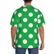 thumbnail image 3 of Fotbe Green And White Polka Dot Camisa Estampada de Manga Corta para Hombre, Casual de Verano, Estilo Playero, Sin Arrugas-Large, 3 of 5