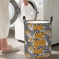 thumbnail image 4 of Laundry Basket, cool Tiger zebra Laundry Hamper Waterproof Laundry Bag Clothes Hamper Laundry Bin with Handles for Bedroom, Living Room, Kids Room, 4 of 6