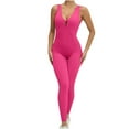 thumbnail image 2 of Sleeveless Yoga Jumpsuits for Women Tummy Control Workout Jumpsuits Athletic Romper Running Sportswear Elastic Tight Jumpsuits Outlet Overstock Clearance, 2 of 3
