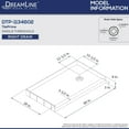 thumbnail image 5 of DreamLine DTP-1134602 TilePrime 34" D x 60" W x 3" H Single Threshold Shower Base, Right Drain, 5 of 5