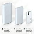 thumbnail image 1 of Portable Power Bank Fast Charging 40W For Android PD 18W For IOS With 2 USB + 1 PD Output Port 0.6 Inch-Thin LCD Display 10000mAh, 1 of 4
