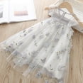 thumbnail image 3 of Toddler Baby Girls Tulle Dresses Outfits Floral Cute Ruffle Princess Wedding Birthday Dress Short Sleeve Party Sundress Kids Outfit 1-6T, 3 of 6