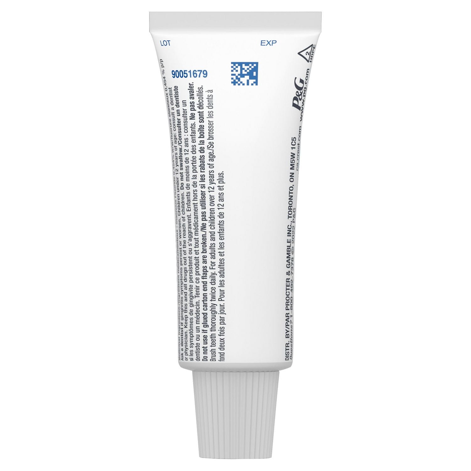 Crest Gum Detoxify Deep Clean Anticavity Fluoride Toothpaste, 20 mL