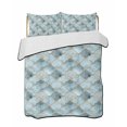 thumbnail image 2 of Quilts Twin Size, Teal Morocco Soft Comforter Bedding Set for Bed, Modern Abstract Art Contemporary Geometric Lightweight Quilted Bedspread with Pillow Cover(2 Pieces) for All Season, 68x86 Inch, 2 of 6