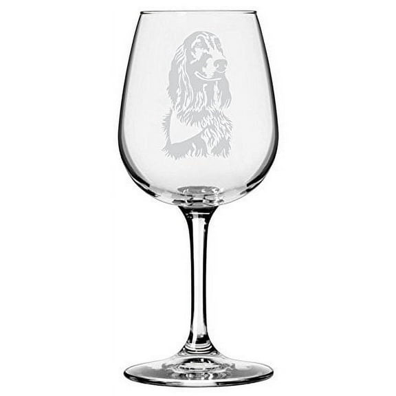 Irish Setter Dog Themed Etched All Purpose 12.75oz Libbey Wine Glass