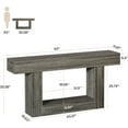 thumbnail image 2 of Tribesigns Table Console Longue à 2 Niveaux, Table d'Entrée en Bois de 63 Pouces Table de Sofa avec Rangement, Salon, Couloir, Gris, 2 of 7