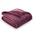 thumbnail image 4 of EcoThread™ Plush Heathered Soft Oversized Throw Blanket, Wine, 4 of 8