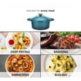 thumbnail image 5 of 3-Quart Enameled Cast Iron Dutch Oven, Navy with Cream Interior | Even Heat Distribution & Easy-Grip Handles | Ideal for Braising, Roasting,Stewing & Bread Baking, 5 of 6
