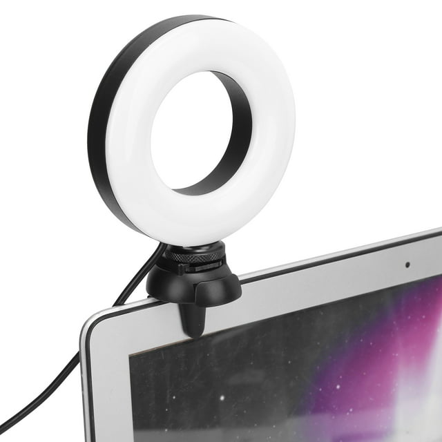 Lumière de Caméra LED, Lumière Ronde LED Portable Multifonction pour Diffusion en Direct pour Vidéoconférence pour Réunion en Ligne