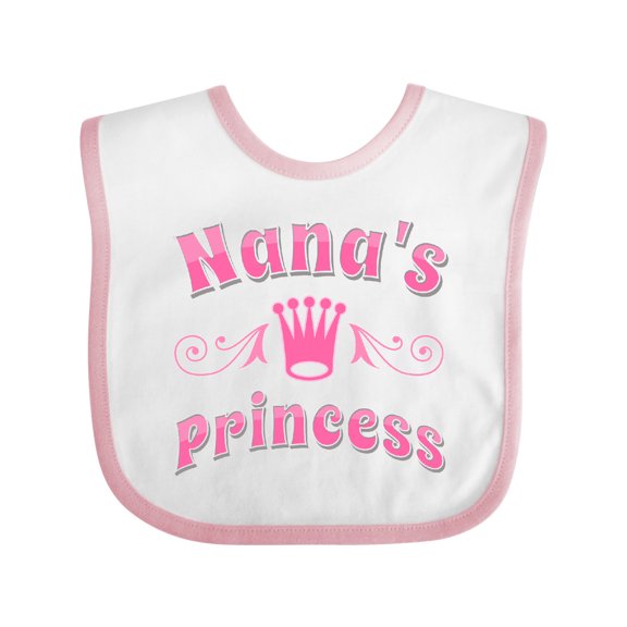 Inktastic Nanas Princess Granddaughter Girls Baby Bib