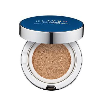 [KLAVUU] Blue Pearlsation High Coverage Marine Collagen Aqua Cushion (The Best Coverage Foundation For Acne)