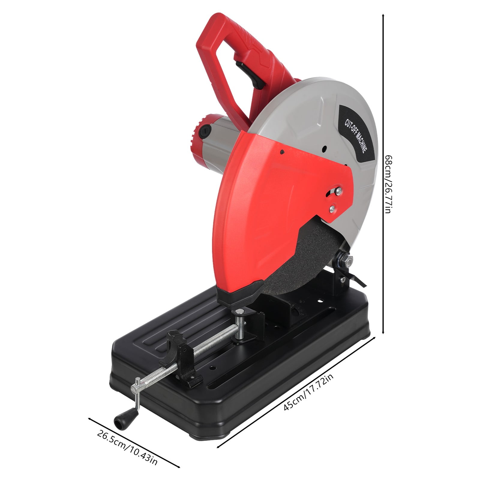 ToppiJoy 14" Blade Diameter Miter Saw, 2800W 3900RPM Cutting Saw, 0-45° Adjustable Cutting Machine for Solid Wood/Steel Iron/PVC Plastic Pipe Aluminum