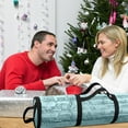 thumbnail image 3 of Christmas Gift Wrapping Paper Bag Craft Handle Clear Wrap Organizer Container Waterproof Ribbons Holder Heavy Duty Organization Fireplace Blue 80cm, 3 of 7