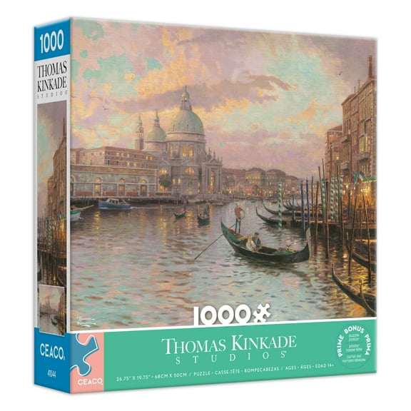 Ceaco Thomas Kinkade Venice 1000-Piece Interlocking Jigsaw Puzzle for Children Ages 14
