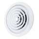 thumbnail image 5 of White Round Air Vent Louver Grille Cover Outlet Exhaust Vent Ducting Ventilation Air Vent Extract Valve Air Circulation, 5 of 10