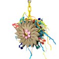 thumbnail image 1 of BeesClover Parrot Hanging Chewing Toys with Natural Palm Leaf Rattan Ball Shred Foraging Toy for Small Medium Parrot Birds (random Colors), 1 of 7