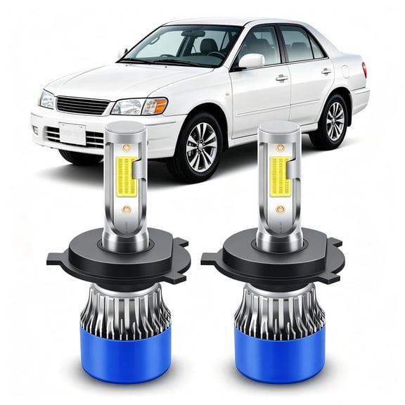 soukeo Fit for Toyota Corolla 1998-2000 LED Headlight Bulbs,High Low Beam H4,1:1 Halogen Size,Plug and Play,6500K Cool White,2pcs