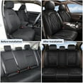 thumbnail image 5 of DIKSOAKR Seat Covers for Audi Q3 2015-2022 Full Set 5 Seats, Faux Leather Seat Cover Waterproof Scratch Resistant Seat Protector Airbag Compatible (Black), 5 of 7