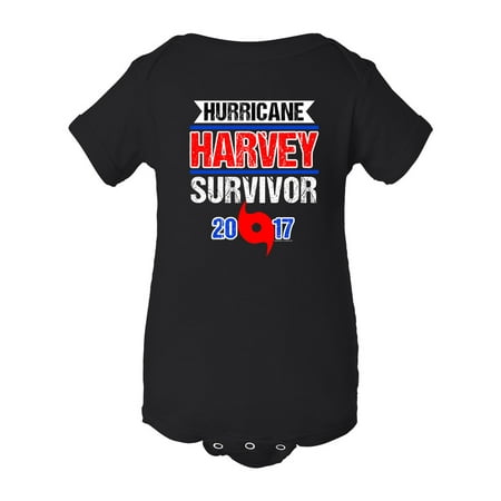 

Hurricane Harvey Survivor Cyclone Symbol 2017 Houston Texas DT Infant Baby Rib Bodysuit
