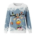 thumbnail image 4 of WEAIXIMIUNG Chandail en Molleton pour Femmes avec Fermeture Éclair Chandails de Noël pour Femmes Mode Adolescentes Manches Longues Col Rond Chandail en Molleton Mignon Renne Graphique Xmas (1), 4 of 4