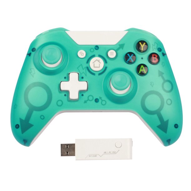 Inteprter Mando de juegos inalámbrico de 2,4G, controlador portátil para portátil, Joystick para teléfono móvil, repuestos para juegos de Videojuegos y accesorios Verde