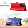 thumbnail image 5 of Compatible with Samsung Galaxy Note 20 Ultra Wallet Case, PU Leather Flip Folio Case with Card Holders RFID Blocking Kickstand [Shockproof TPU Inner Shell] Phone Cover, Red, 5 of 11